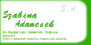 szabina adamcsek business card